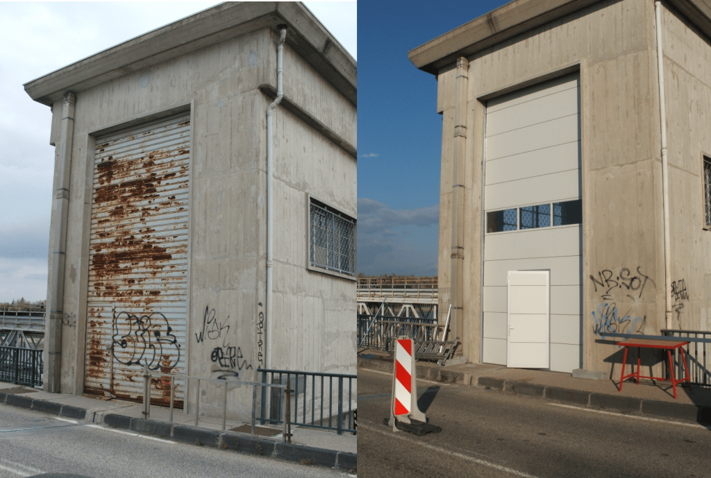 Rolltor austausch durch ein Compact Tor mit Schlupftür Warum sind Rolltore so teuer?