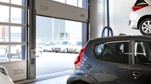 Peugeot dealerships use Compact doors at workshop