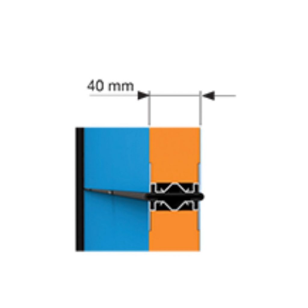 In-between sealing Compact door
How thick is an overhead door?