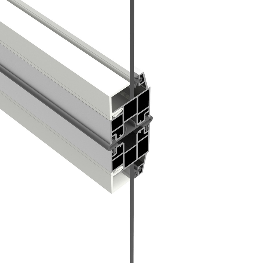 Full vision panels in the Compact folding door - Rolflex