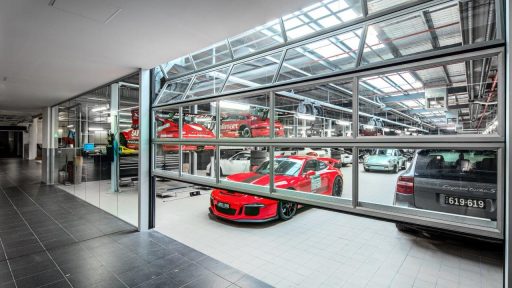 This luxury car dealer selected the Compact door