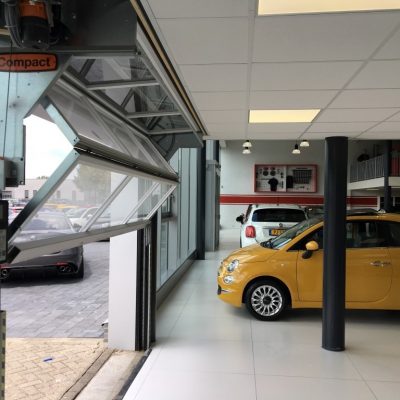 Commercial garage door stacking