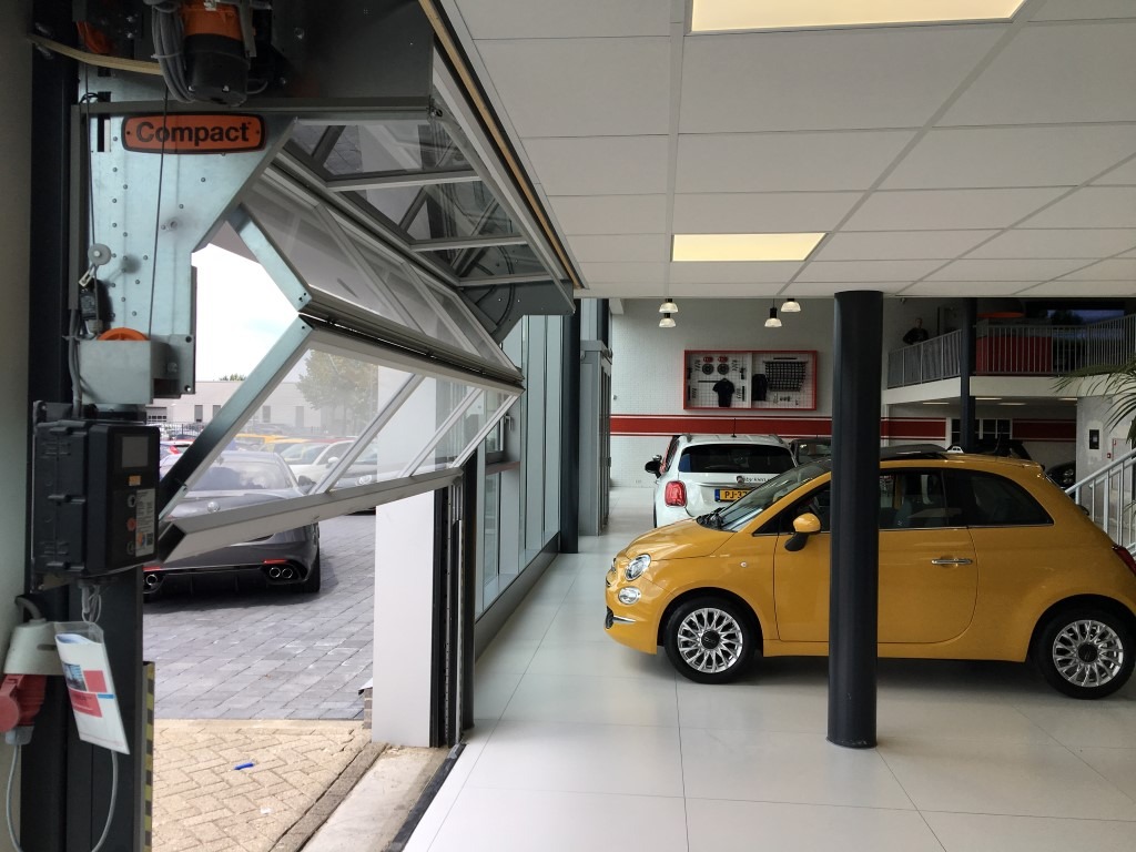 Commercial garage door stacking