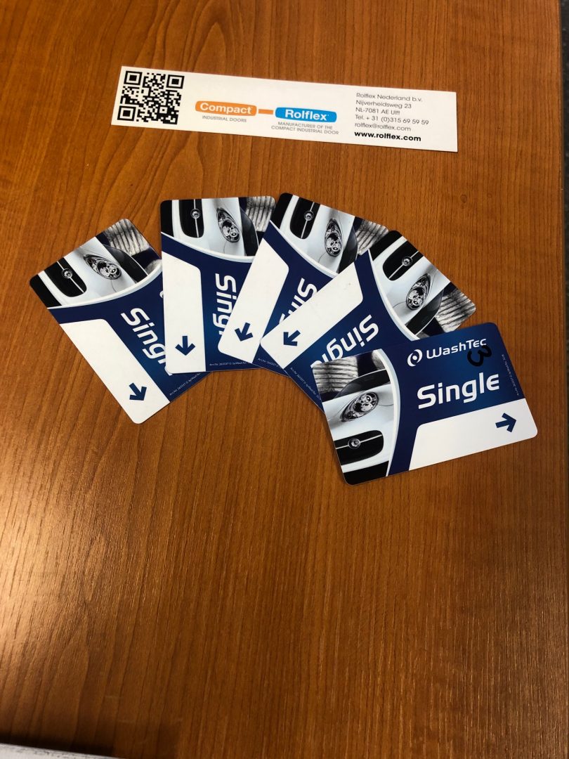 Wash cards for the new buses