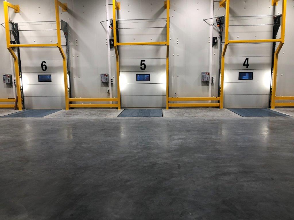 compact industrial door from the inside