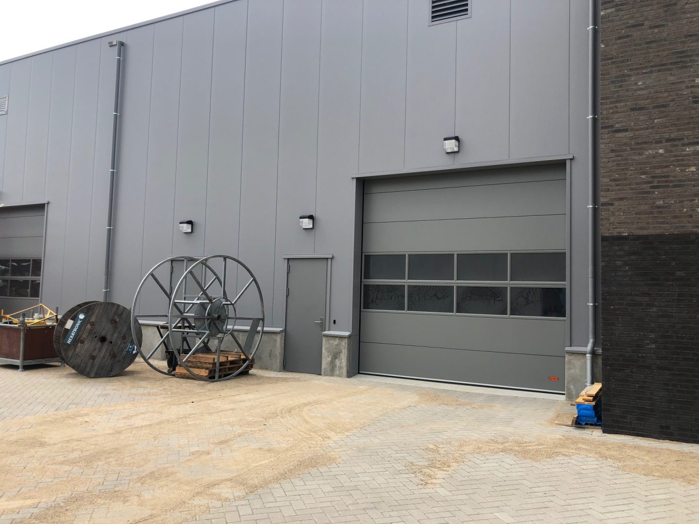 Compact industrial door from the outside
