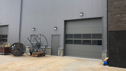 Compact industrial door from the outside