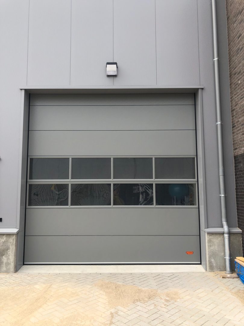 Compact industrial door on the outside