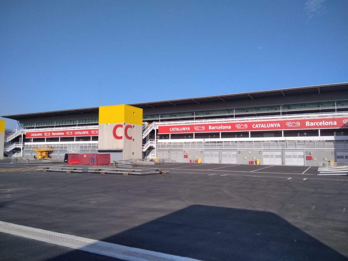 Compact doors with wicket door Barcelona circuit catalunya