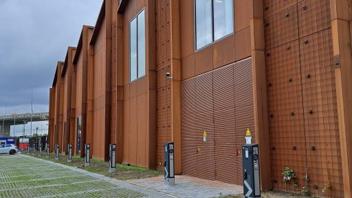 Industrial doors with wicket door at Alliander Westpoort