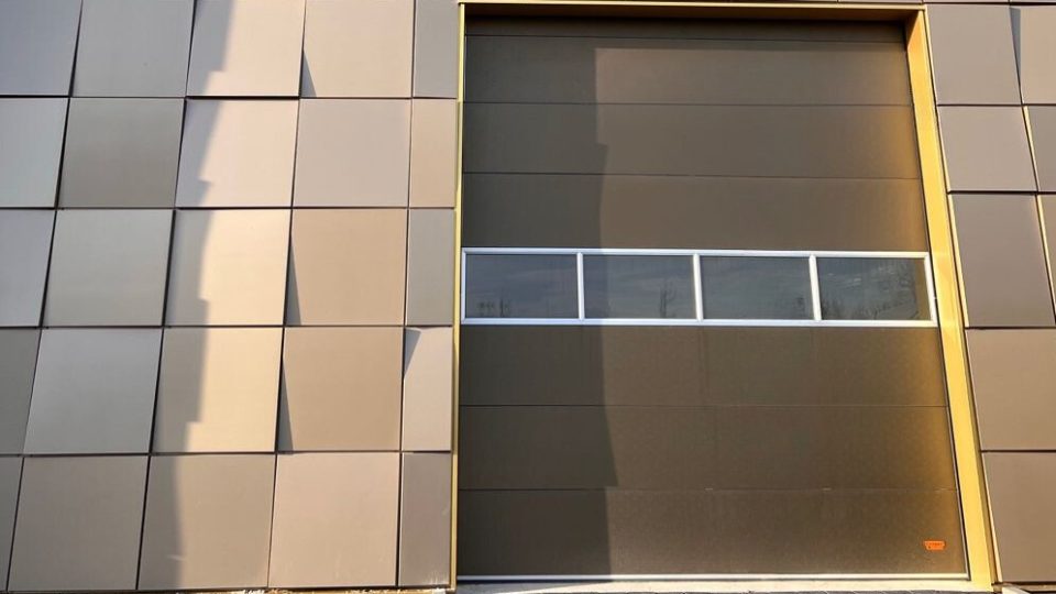 Commercial building with roller shutters from Rolflex Commercial building with roller shutters from Rolflex