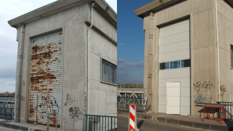 Oud vs nieuw - kopie ¿Cuáles son las desventajas de las puertas enrollables?