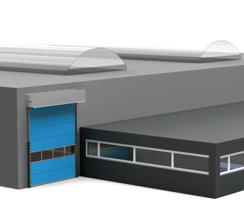 Nuova copertura di protezione per il montaggio esterno della porta a soffietto Compact. Nuova copertura di protezione per il montaggio esterno della porta a soffietto Compact. -portone salvaspazio