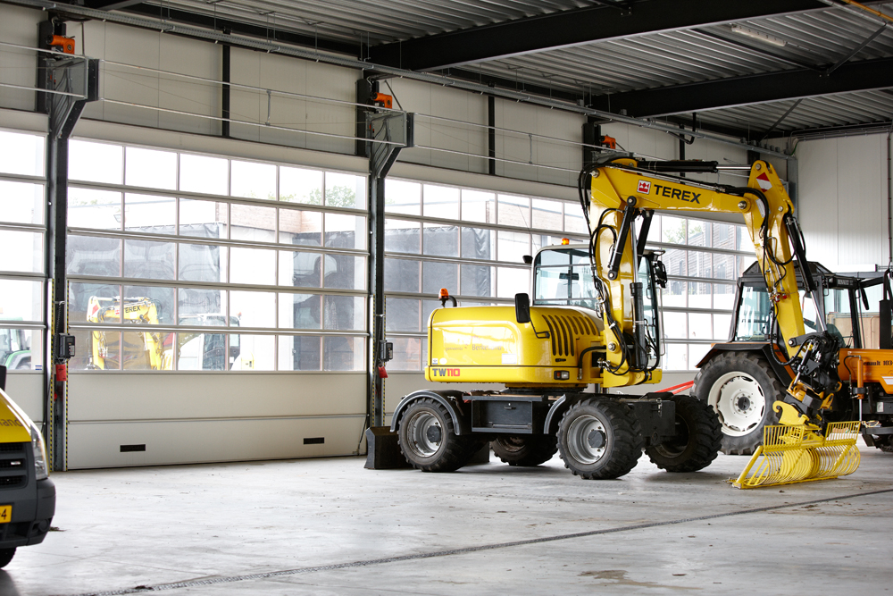 Portone a soffietto compatta e resistente