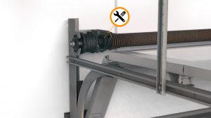 The Compact door is low maintenance and does not have balancing springs.