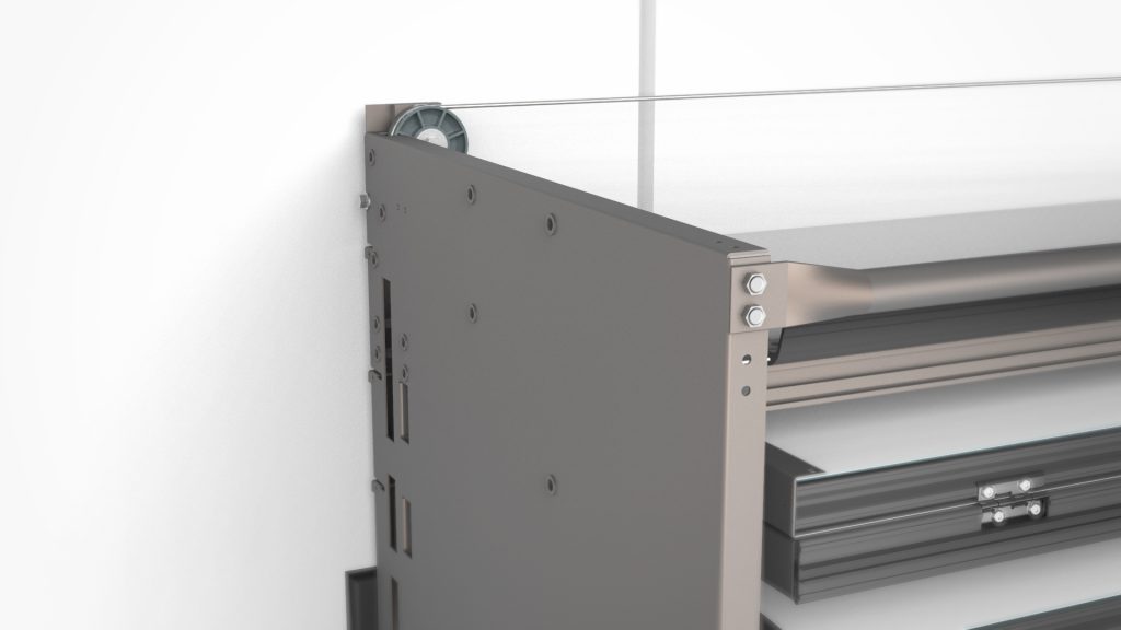 La porta Compact non ha molle di bilanciamento e richiede quindi poca manutenzione.