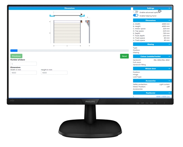 Configurator tool voor zelf ontwerpen Compact deur Configurator tool voor zelf ontwerpen Compact deur