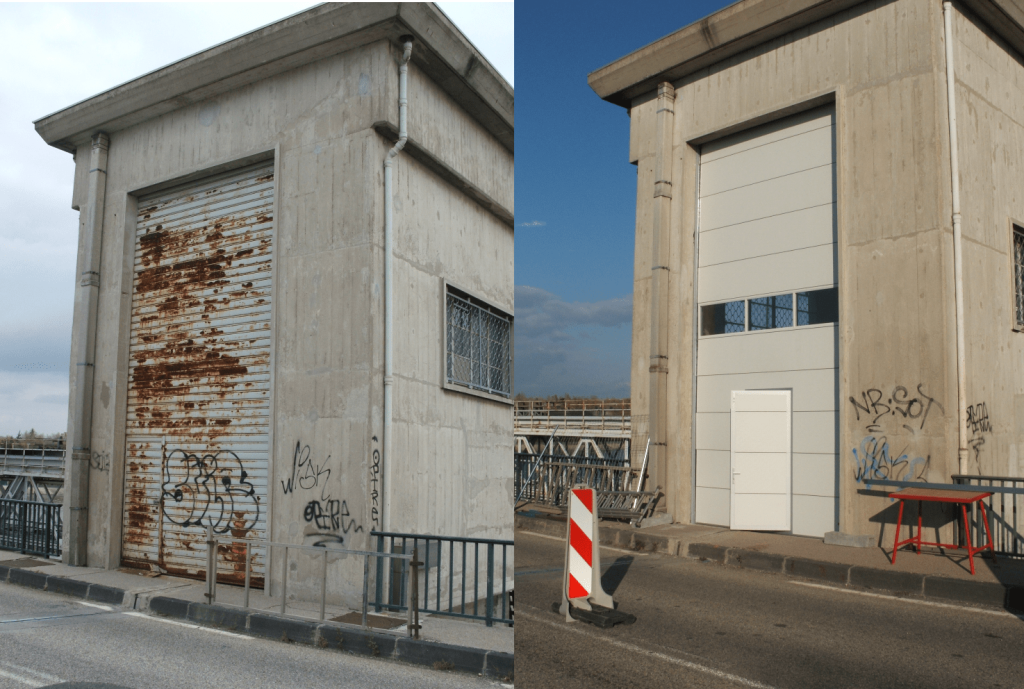 È possibile integrare una porta in una serranda avvolgibile? Come si chiamano le porte dei capannoni industriali?