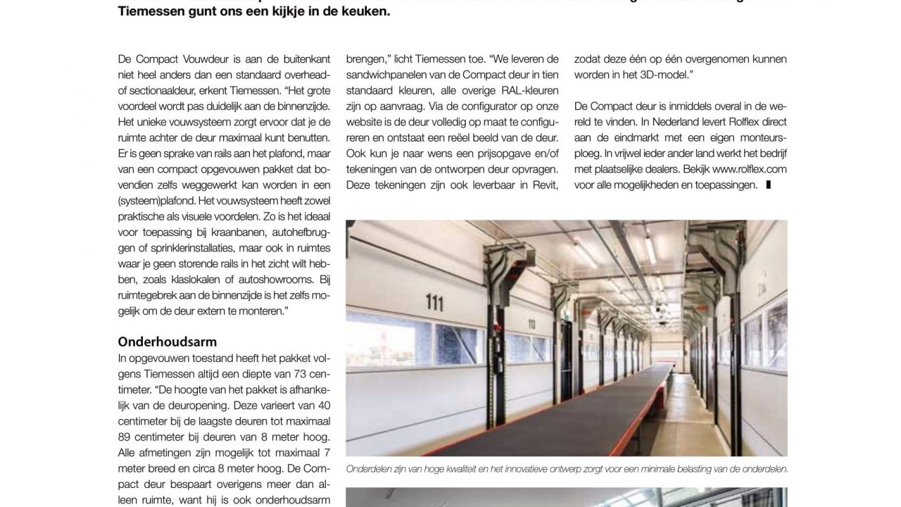 Artikel in het vakblad gevelbouw