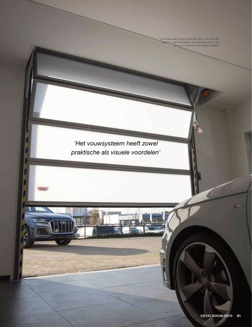 Compact deur met wit bevroren glas