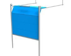 Sectionaal deur met plafondrails
