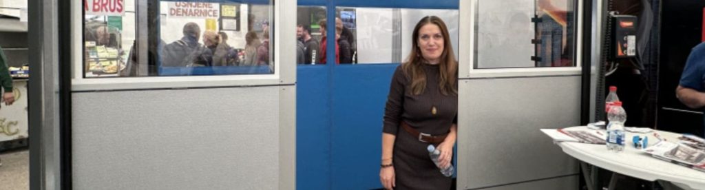 Katarina Zorman on a trade show in 2024