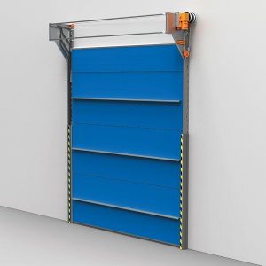 Stormprofielen beschermen de Compact deur tegen schade door harde wind Il profili anti-folate garantiscono che il portone Compact resista alle spinte violente del vento.